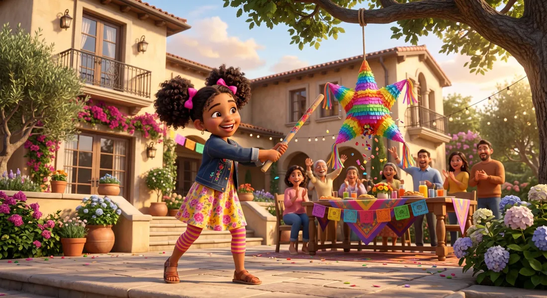 A child exploring a Spanish-speaking place