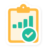 Clipboard with growth chart icon representing smarter tools